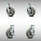 Service Caster 8 Inch SS Thermoplastic Rubber Swivel Caster Set with Roller Bearing 2 Brake SCC SCC-SS30S820-TPRRF-2-TLB-2 - alternate 6